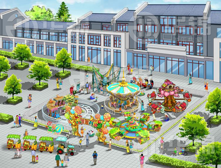 广场游乐设备设计效果图