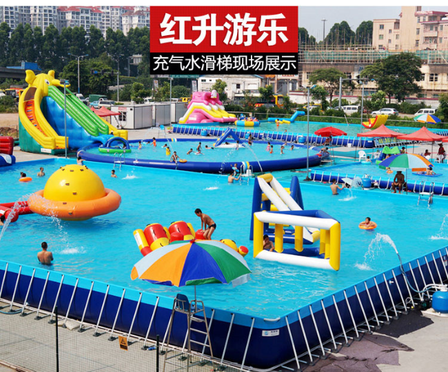 水上乐园-龙头水滑梯